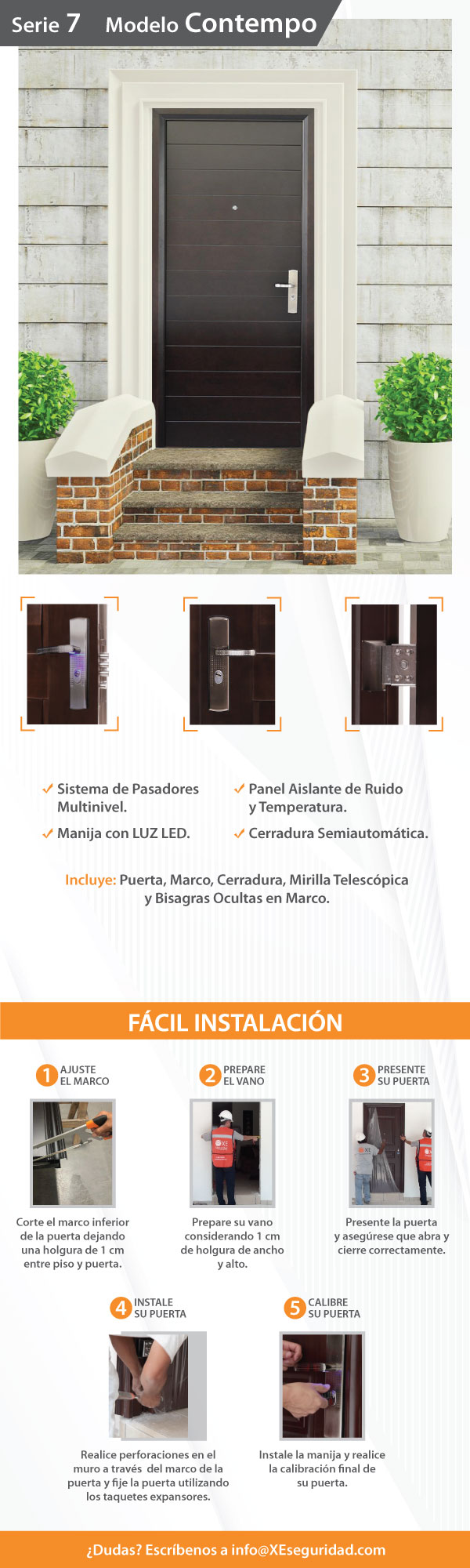 Puerta de Seguridad Izquierda Contempo XE Seguridad
